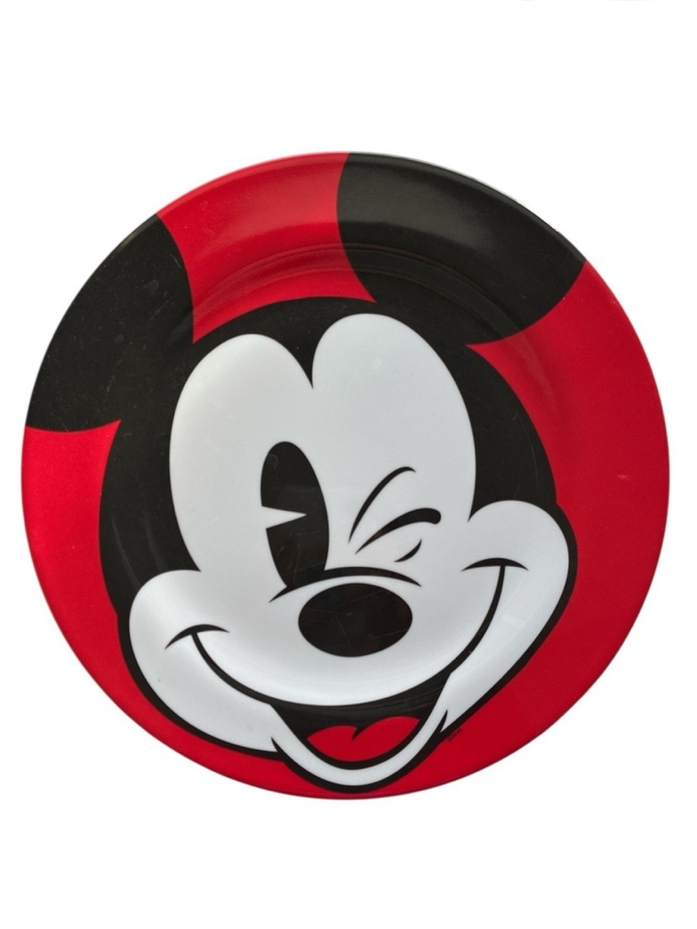 Zak! Designs Disney Mickey Mouse 9.5” Melamine Red Black Plate Set of Three